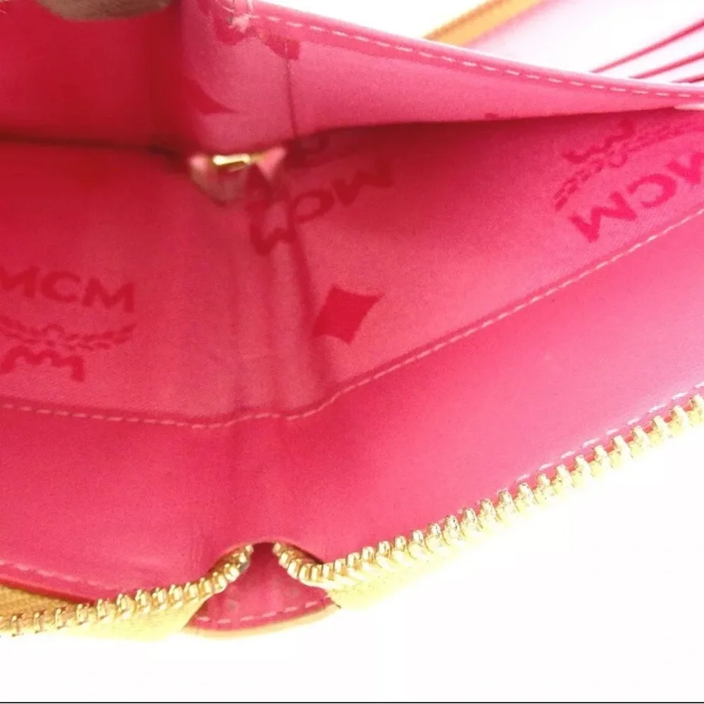 Authentic MCM Leather Zip Wallet Gold - Picture 8 of 8